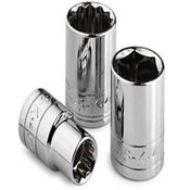 Chrome Sockets - Individual 1/4"
