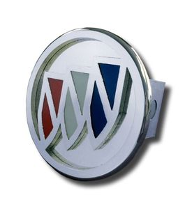 Chrome Tri-Color Buick Logo Stainless Steel Hitch Plug