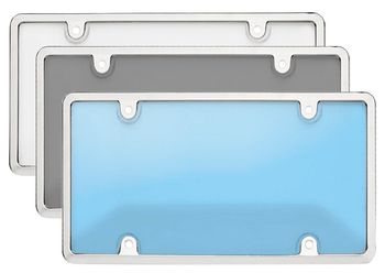 Chrome Tuf Bubble Shield License Plate Frame Combo