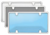 Chrome Tuf Bubble Shield License Plate Frame Combo