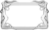 Chrome Twins Motorcycle License Plate Frame