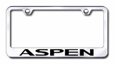 Chrysler Aspen Laser Etched Stainless Steel Mirror Finish License Plate Frame