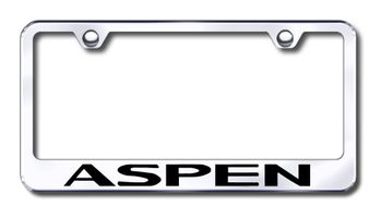 Chrysler Aspen Laser Etched Stainless Steel Mirror Finish License Plate Frame