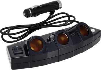 Cigarette Lighter 3 Outlet Power Strip