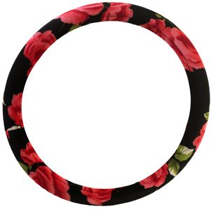 Classic Floral Design Steering Wheel Cover