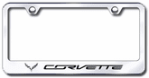Corvette C7 Laser Etched Stainless Steel License Plate Frame
