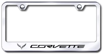 Corvette C7 Laser Etched Stainless Steel License Plate Frame