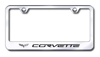 Corvette C6 Laser Etched Stainless Steel License Plate Frame