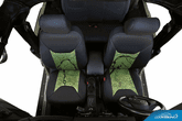 Coverking Custom Black on Green Neosupreme Seat Cover for Jeep Wrangler (13-17)