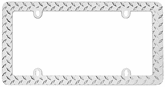Cruiser Diamond Plate Chrome License Plate Frame