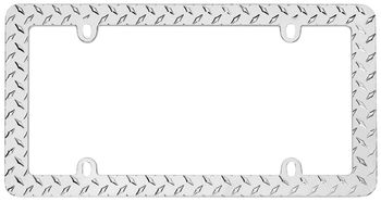 Cruiser Diamond Plate Chrome License Plate Frame