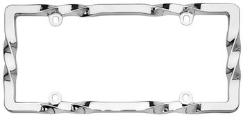Cruiser Twisted Chrome License Plate Frame
