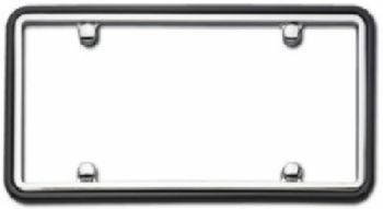 Cruiser Two Tone Chrome/Black License Plate Frame