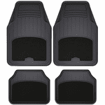 Armor All Carpet & Rubber 4 Piece Black Floor Mat Set