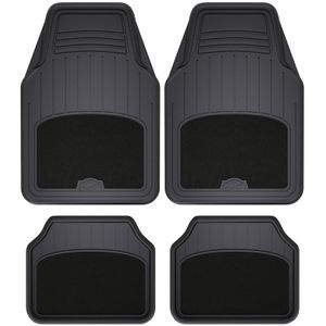 Armor All Carpet & Rubber 4 Piece Black Floor Mat Set