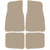 4 Piece Carpet Floor Mat Set