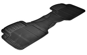 1 Piece Black Rubber Runner Floor Mat
