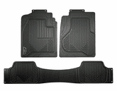 Armor All Black Heavy Duty 3 Piece Rubber Truck Floor Mat Set