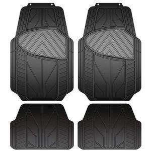 Armor All Black & Grey All Season 4 Piece Rubber Floor Mat Set