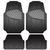 Armor All Black & Grey All Season 4 Piece Rubber Floor Mat Set