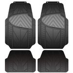 Armor All Black & Grey All Season 4 Piece Rubber Floor Mat Set