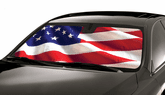 Custom Fit American Flag Sun Shade For Windshields by Intro-Tech