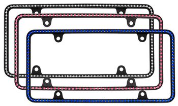 Diamondesque Black License Plate Frames