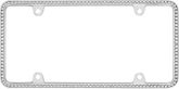 Clear Diamondesque Chrome License Plate Frames