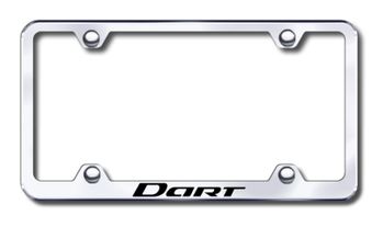 Dodge Dart Laser Etched Stainless Steel Wide License Plate Frame