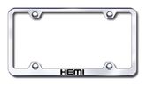Dodge Hemi Laser Etched Stainless Steel Wide License Plate Frame