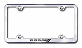 Dodge Laser Etched Stainless Steel Wide License Plate Frame