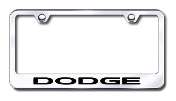 Dodge Logo Laser Etched Stainless Steel License Plate Frame