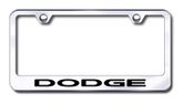 Dodge Logo Laser Etched Stainless Steel License Plate Frame