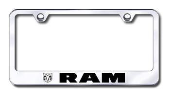 Dodge Ram Laser Etched Stainless Steel License Plate Frame