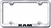 Dodge Ram Laser Etched Stainless Steel Wide License Plate Frame