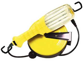 Double Brite Fluorescent  Retractable Work Light (40ft Cord)