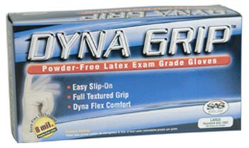 Dyna Grip 8 Mil Latex Gloves - Medium; 100 Count