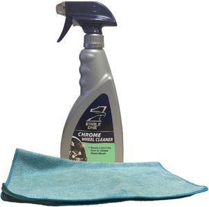 Eagle One Chrome Wheel Cleaner (23 oz.), Microfiber Cloth Kit