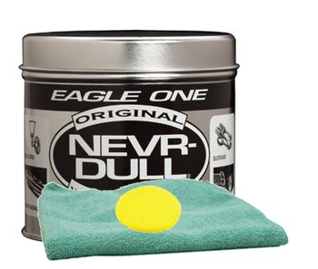 Eagle One Never-Dull Wadding Metal Polish (5 oz.), Microfiber Cloth & Foam Pad Kit