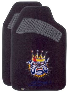 Ed Hardy Bulldog Carpet Floor Mats (Pair)
