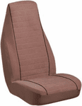 Elegant Letan Suede Camel High-Back Bucket Seat Cover (Pair)