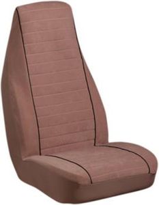 Elegant Letan Suede Camel High-Back Bucket Seat Cover (Pair)