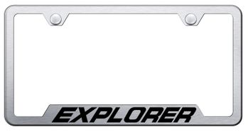 Explorer Laser Etched Brushed Stainless Steel Cut-Out Frame