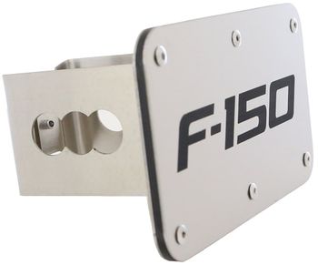 F-150 Laser Etched Brushed Stainless Steel Hitch Plug