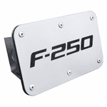 F-250 Laser Etched Brushed Stainless Steel Hitch Plug