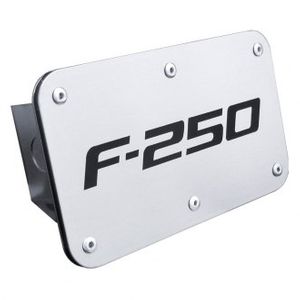 F-250 Laser Etched Brushed Stainless Steel Hitch Plug