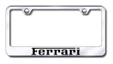 Ferrari Logo Laser Etched Stainless Steel License Plate Frame