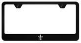Fleur-De-Lis Laser Etched Stainless Steel License Plate Frame