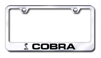 Ford Cobra Laser Etched Stainless Steel License Plate Frame