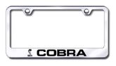 Ford Cobra Laser Etched Stainless Steel License Plate Frame